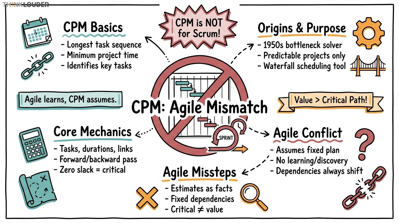 Critical Path Method: What It Is and Why It Doesn't Belong in Scrum